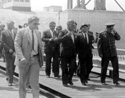 Gorbachov visita el lanzamiento de la Polyus