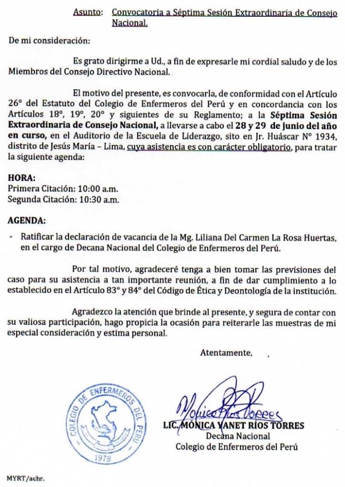 Enfermeros reclaman por mal uso del dinero por parte de la Vicedecana y algunos Decanos Regionales 