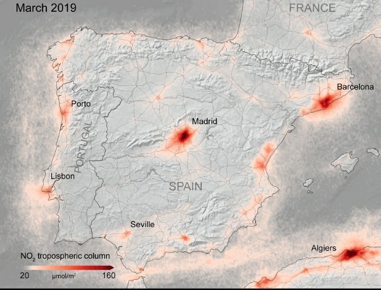 Contaminación en España en 2019