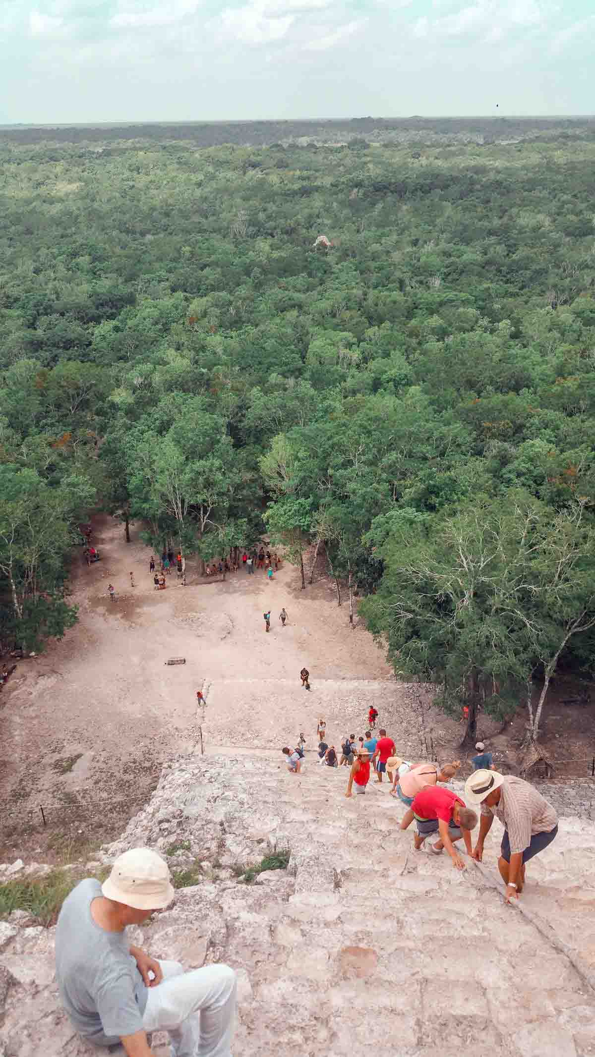 La ascensión en Cobá, en Riviera Maya