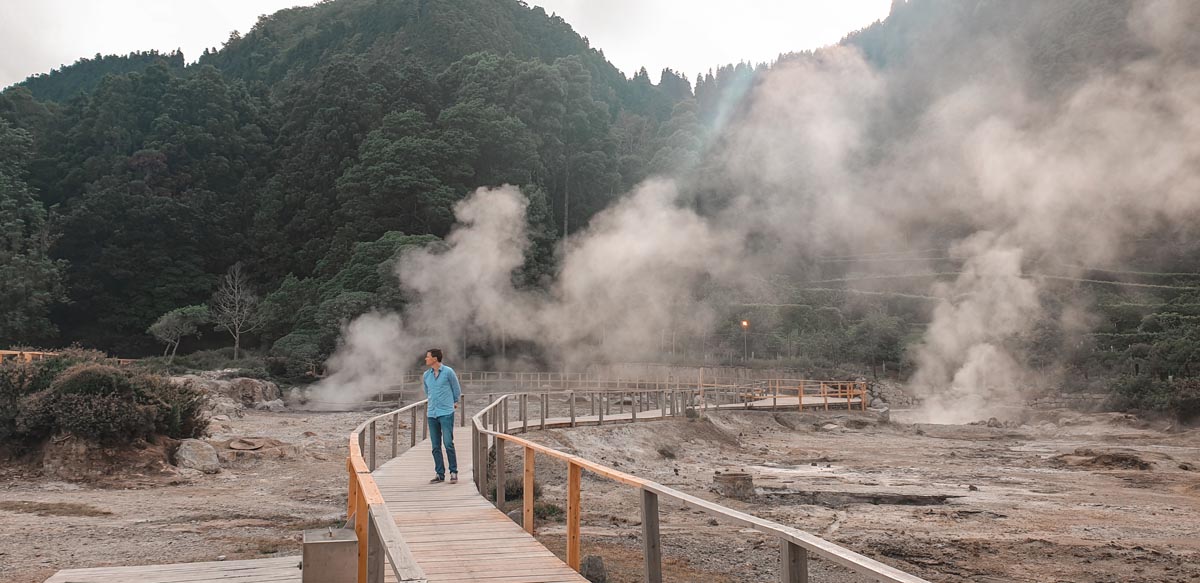 Furnas, un paseo entre vapor de agua en Sao Miguel