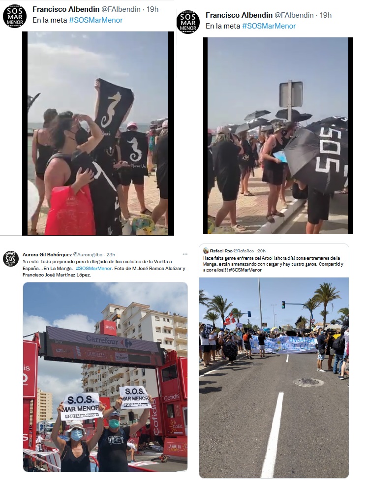 fotos de la gente vuelta ciclista Mar Menor 2021