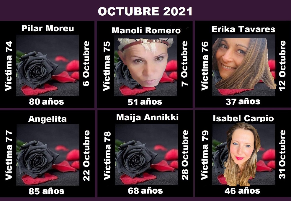 Octubre 2021 (6 asesinatos machistas)