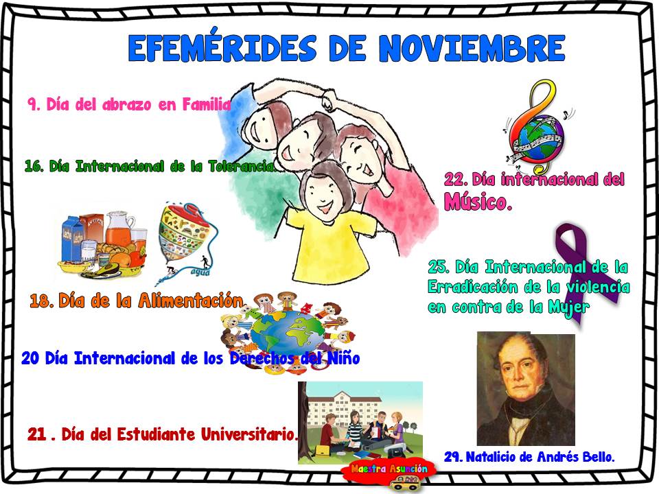 Efemerides de mes Noviembre Efemerides de mes Noviembre