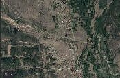 El municipio de Cuadros y sus pedanías desde 1984 hasta la actualidad ha vista de satélite.