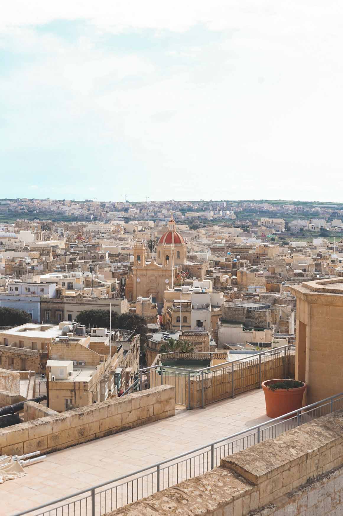 Vistas desde Ciudadela de Victoria, en Gozo